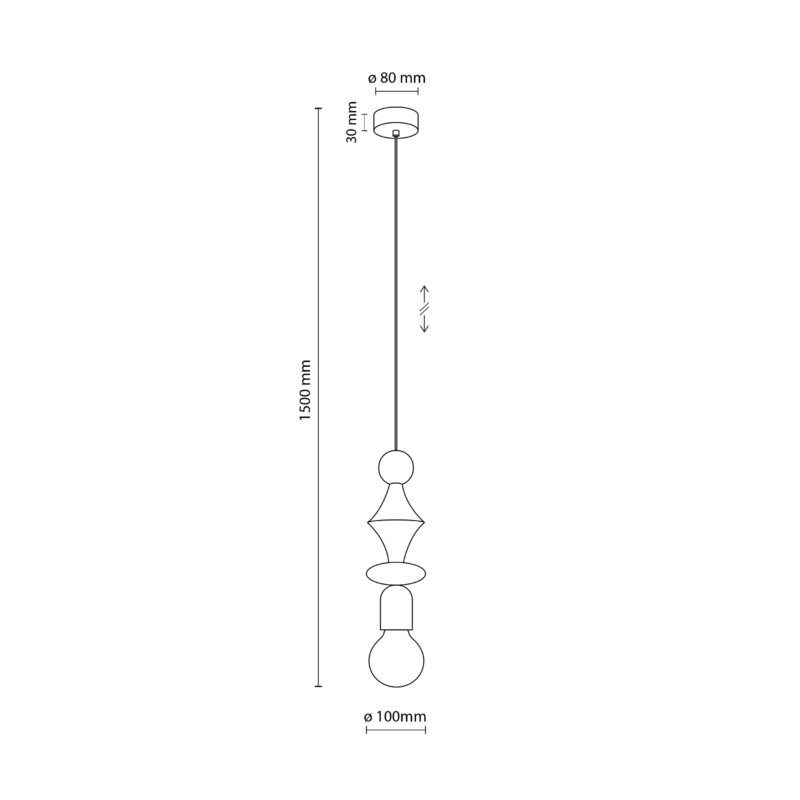 Lampa Wisząca TK Lighting Tower Black x1 - obrazek 9