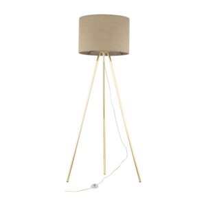 Lampa Podłogowa TK Lighting Umberto Linen Gold x1