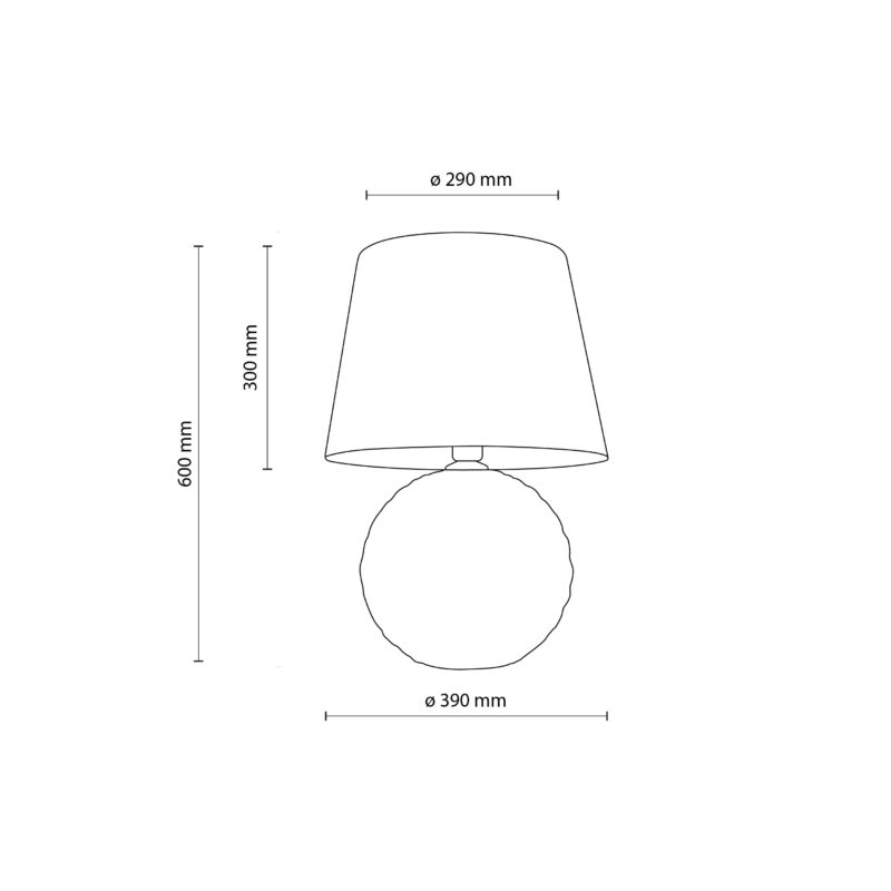 Lampka Nocna TK Lighting Santana Black x1 - obrazek 7