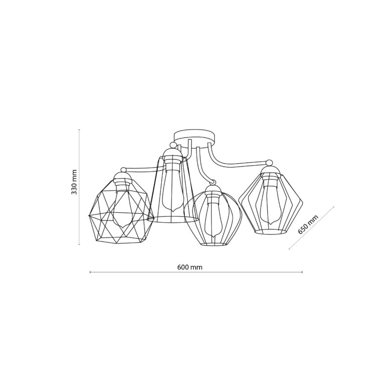 Lampa Sufitowa TK Lighting Galaxy x4 - obrazek 4