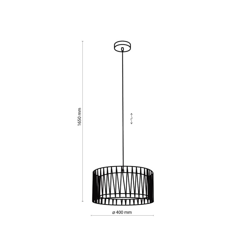 Lampa Wisząca TK Lighting Harmony Black x1 - obrazek 3
