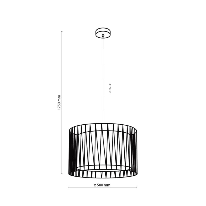 Lampa Wisząca TK Lighting Harmony Black x3 - obrazek 4