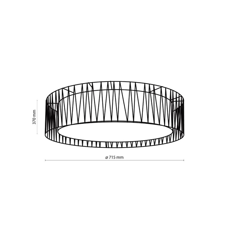 Lampa Sufitowa TK Lighting Harmony Black x4 - obrazek 6
