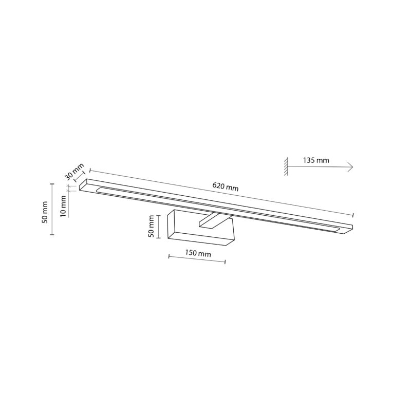 Kinkiet TK Lighting Gallery LED Chrome 20W x1 - obrazek 6