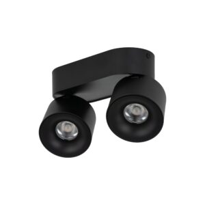 Spot TK Lighting Spark Duo Black Cct 20W x2