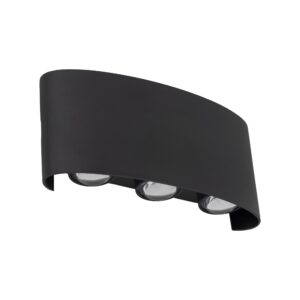 Kinkiet TK Lighting Arrow Black LED IP54 x6