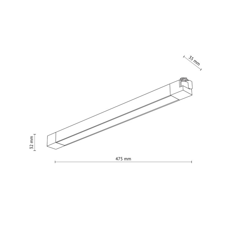 System szynowy TK Lighting Tracer Panel LED Black 30W x1 - obrazek 6