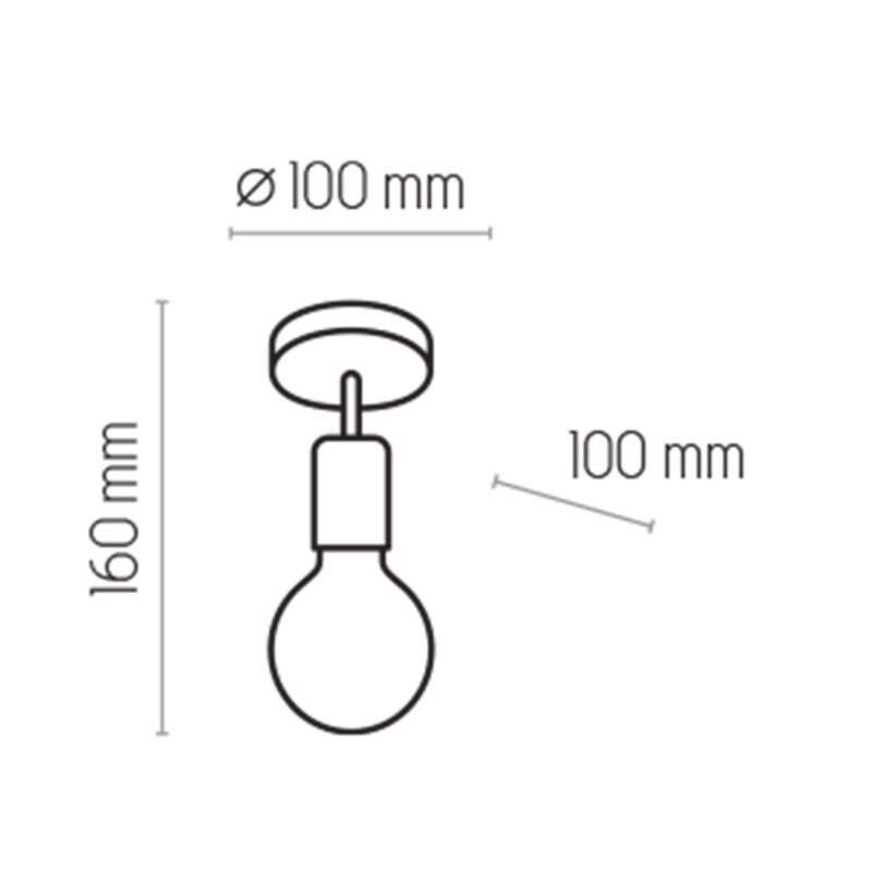 Lampa Sufitowa TK Lighting Retro Czarny/Patyna x1 - obrazek 3