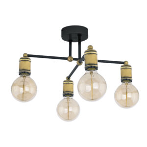 Lampa Sufitowa TK Lighting Retro Czarna/Patyna x4