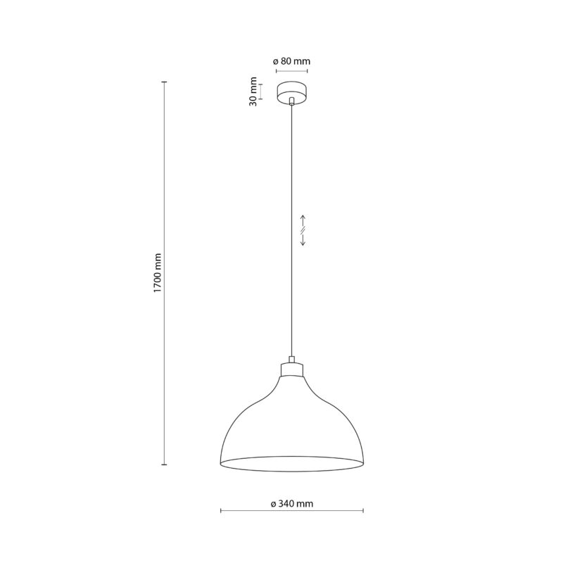 Lampa Wisząca TK Lighting Cap White x1 - obrazek 7