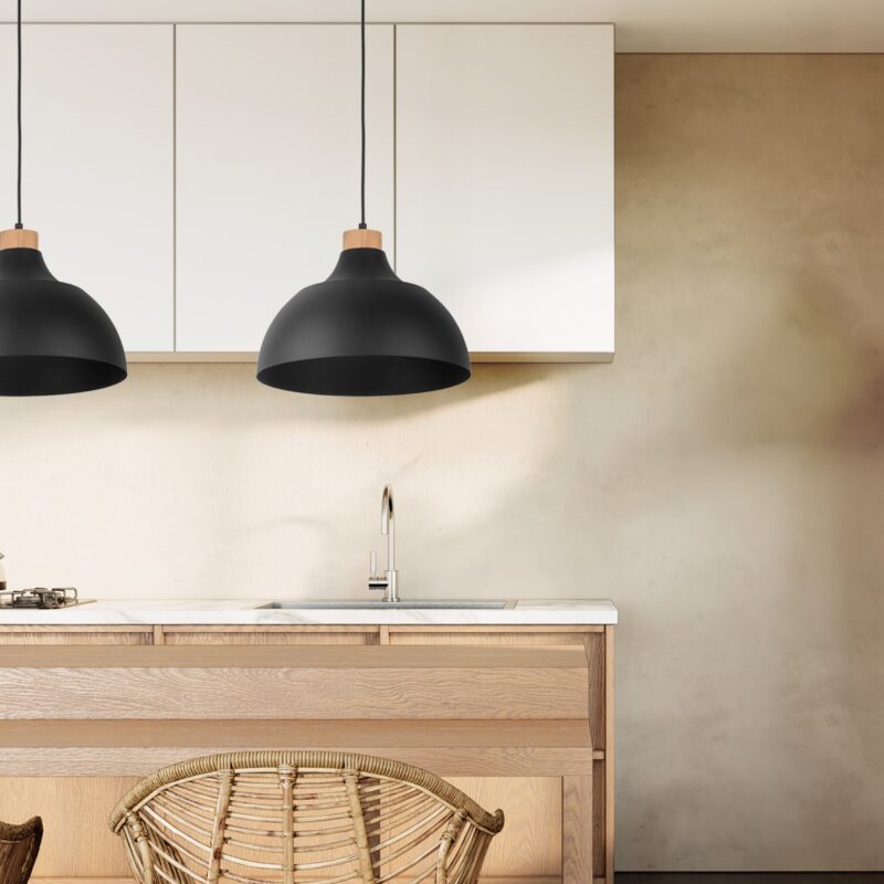 Lampa Wisząca TK Lighting Cap Black x1 - obrazek 3