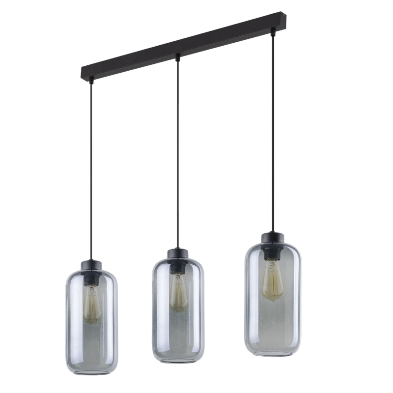 Lampa Wisząca TK Lighting Marco Graphite Listwa Czarny x3 - obrazek 3