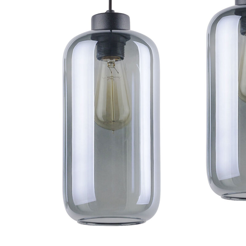 Lampa Wisząca TK Lighting Marco Graphite Listwa Czarny x3 - obrazek 4
