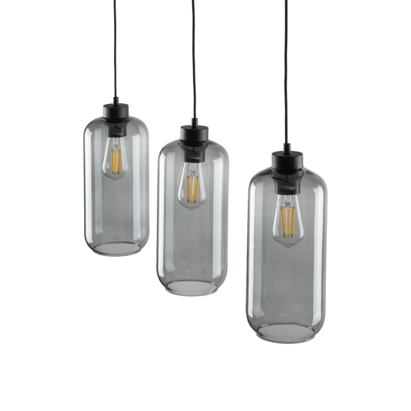 Lampa Wisząca TK Lighting Marco Graphite Listwa Czarny x3 - obrazek 5
