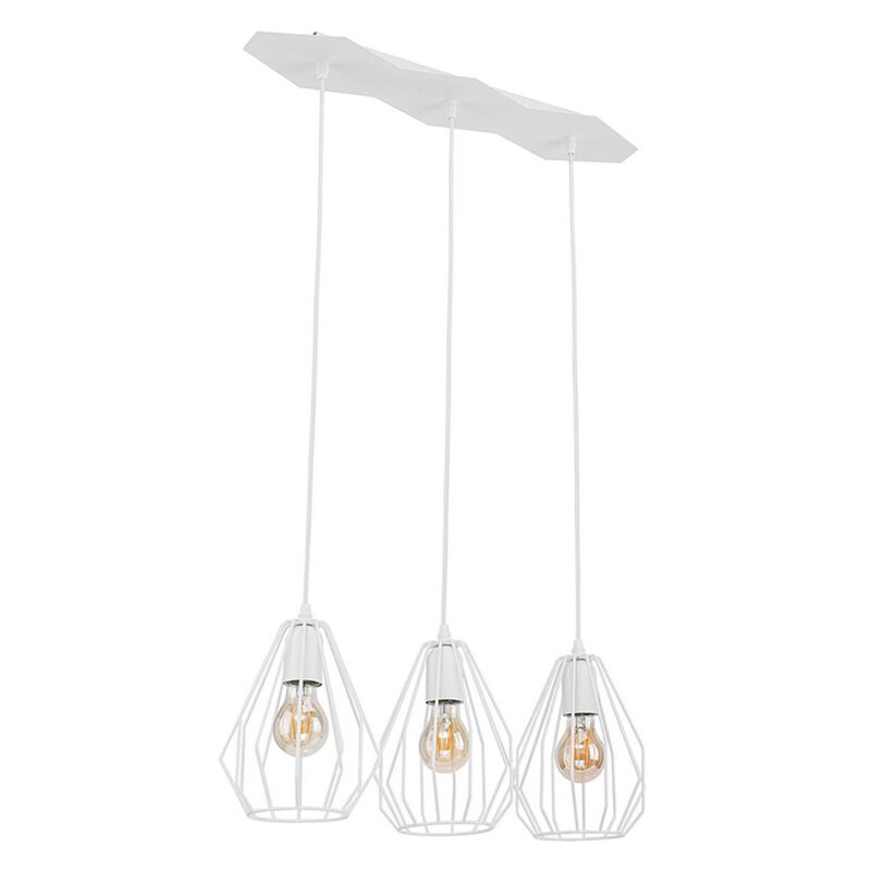 Lampa Wisząca TK Lighting Brylant White Listwa x3