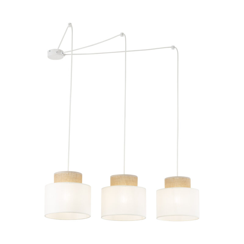 Lampa Wisząca TK Lighting Duo White Juta x3 - obrazek 3