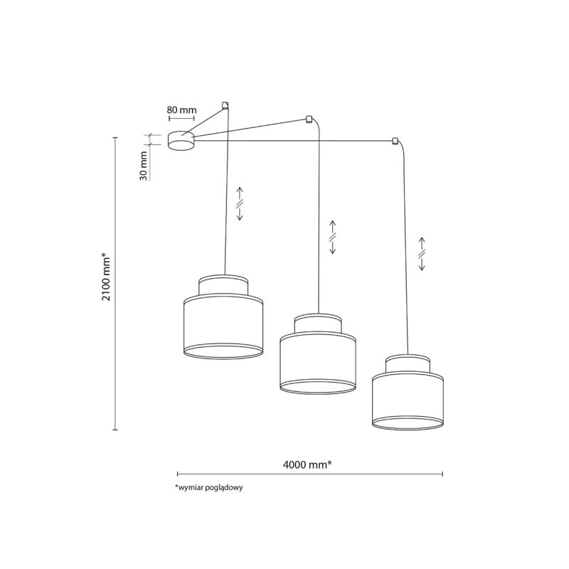 Lampa Wisząca TK Lighting Duo White Juta x3 - obrazek 5