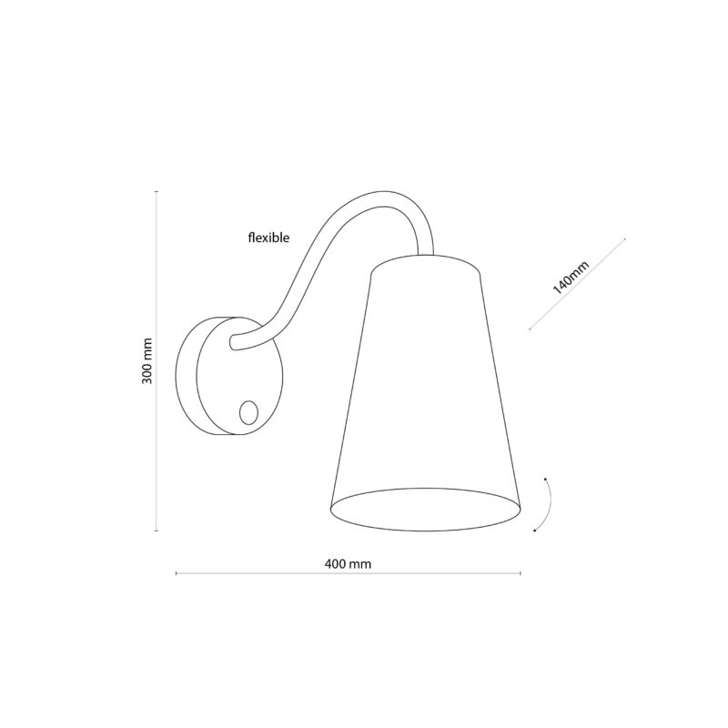 Kinkiet TK Lighting Wire White x1 - obrazek 4