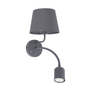 Kinkiet TK Lighting Maja Gray E27 + GU10 x2