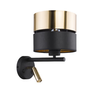Kinkiet TK Lighting Hilton Black/gold E 27 + G9 x2
