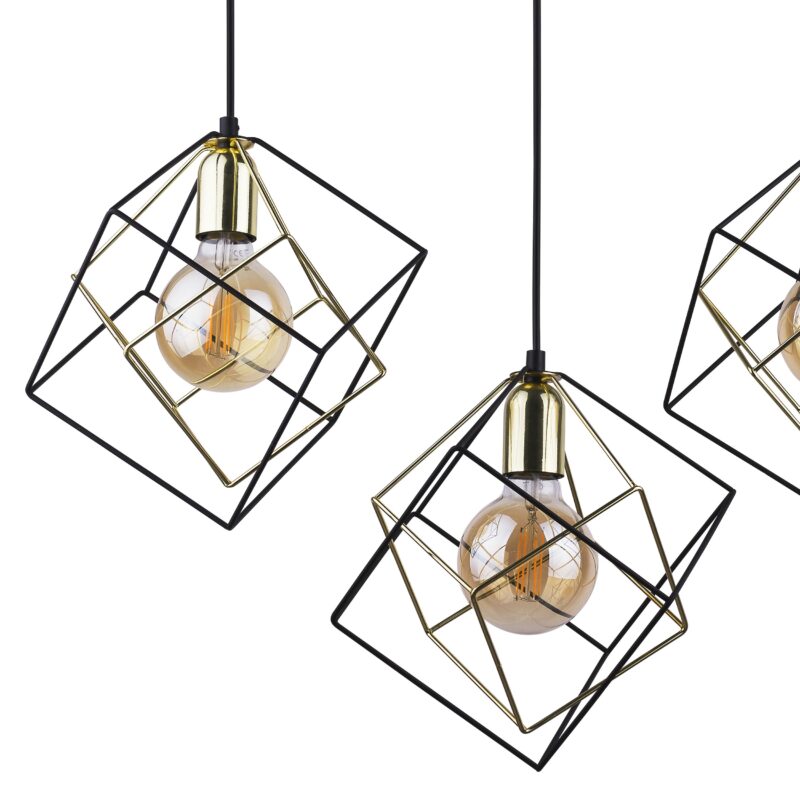 Lampa Wisząca TK Lighting Alambre Listwa Cz/zł x3 - obrazek 3