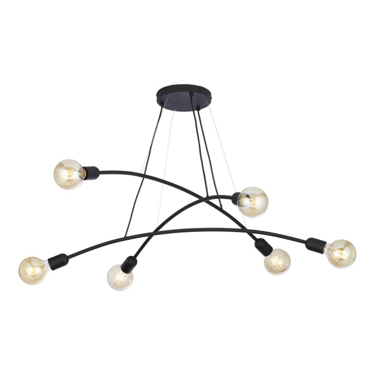 Lampa Wisząca TK Lighting Helix Black x6