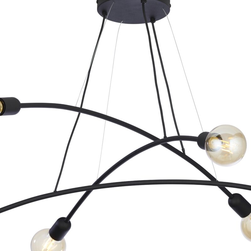 Lampa Wisząca TK Lighting Helix Black x6 - obrazek 4
