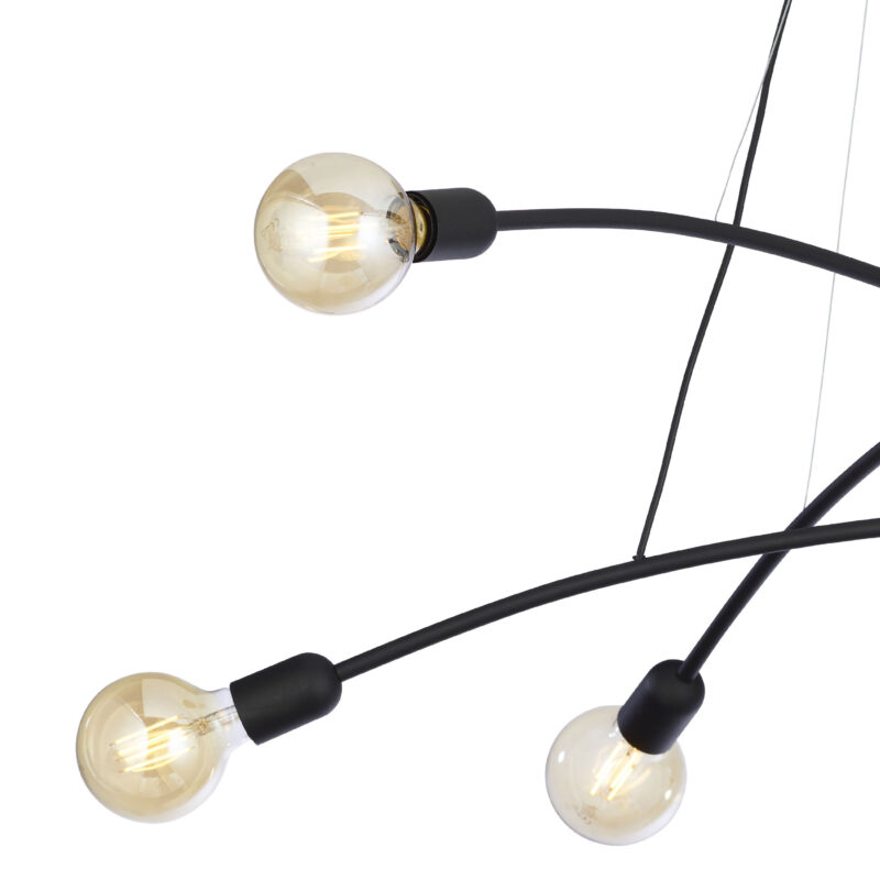 Lampa Wisząca TK Lighting Helix Black x6 - obrazek 5