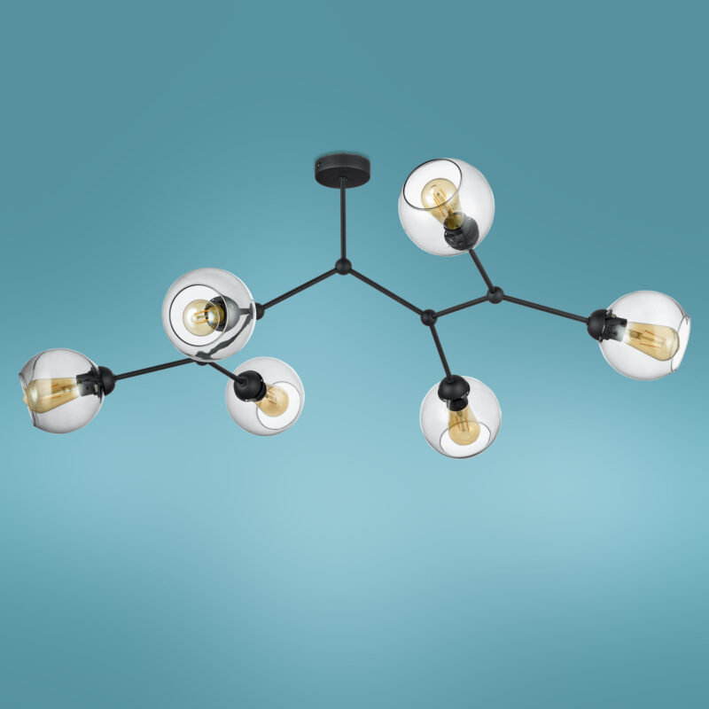 Lampa Sufitowa TK Lighting Fairy Czarna x6 - obrazek 4