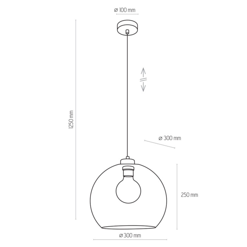 Lampa Wisząca TK Lighting Cubus Transparentny x1 - obrazek 4