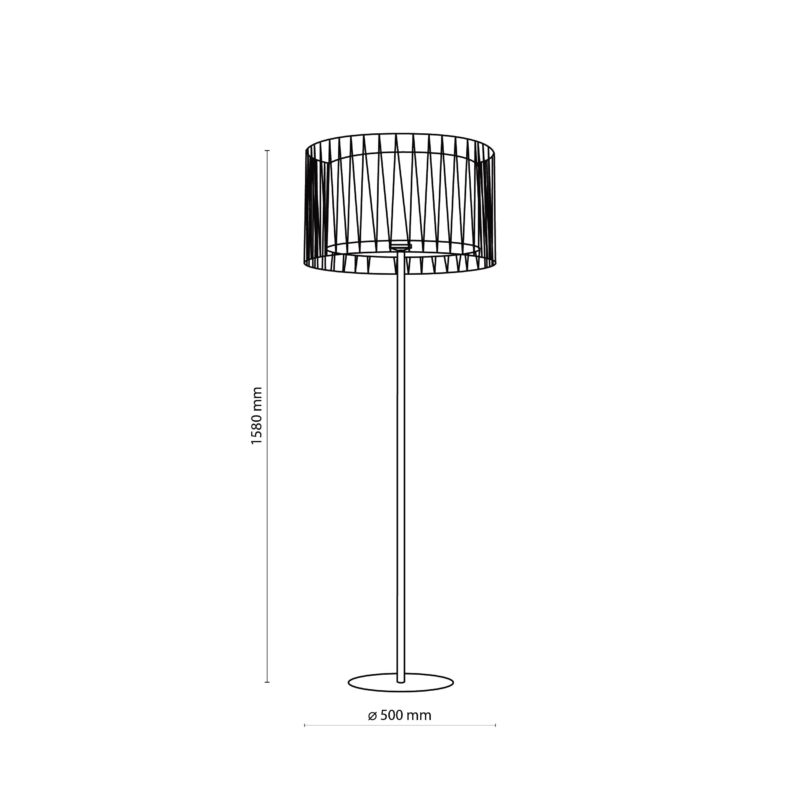 Lampa Podłogowa TK Lighting Harmony Black x1 - obrazek 3