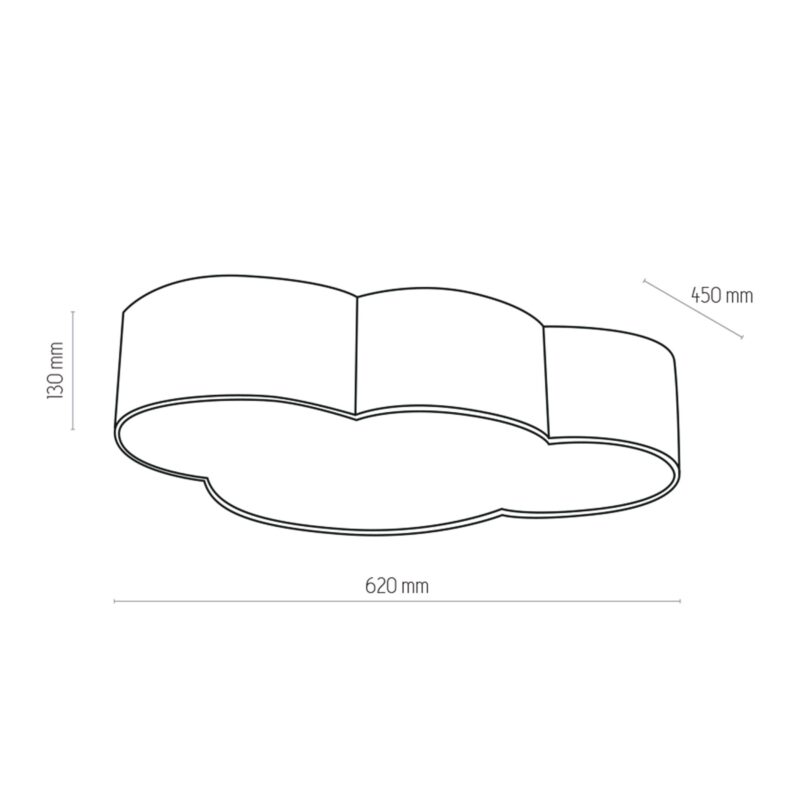 Lampa Sufitowa TK Lighting Cloud Grey x4 - obrazek 6