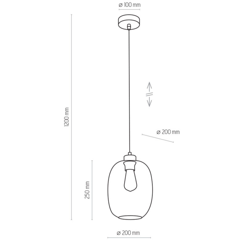 Lampa Wisząca TK Lighting Elio Niebieska x1 - obrazek 5