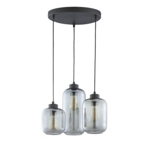 Lampa Wisząca TK Lighting Marco Graphite Koło x3