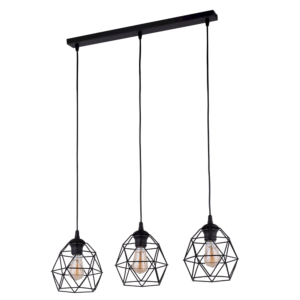 Lampa Wisząca TK Lighting Galaxy Black Listwa x3