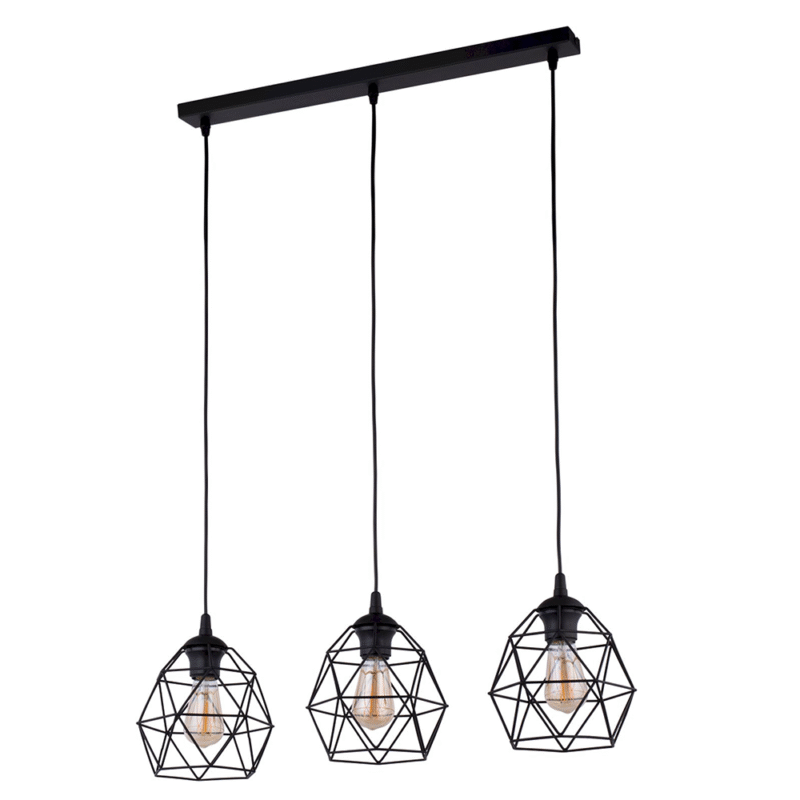 Lampa Wisząca TK Lighting Galaxy Black Listwa x3