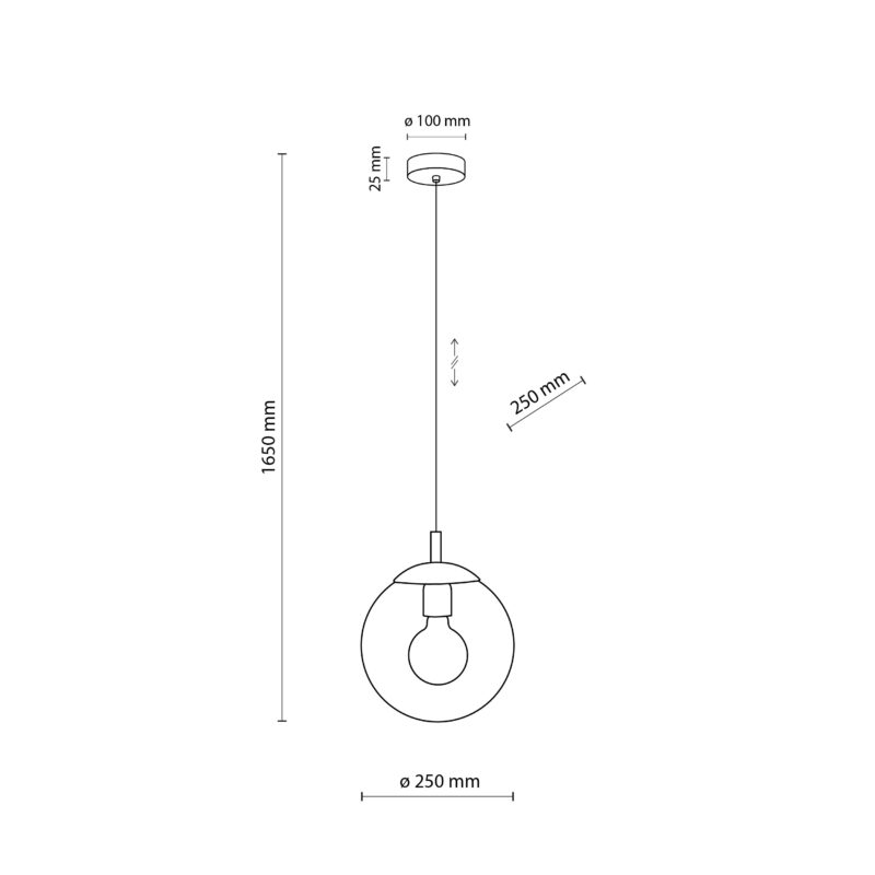 Lampa Wisząca TK Lighting Esme Transparent 250 x1 - obrazek 4