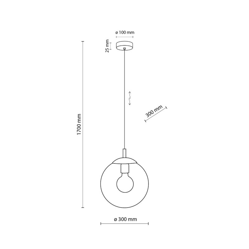 Lampa Wisząca TK Lighting Esme Transparent 300 x1 - obrazek 9