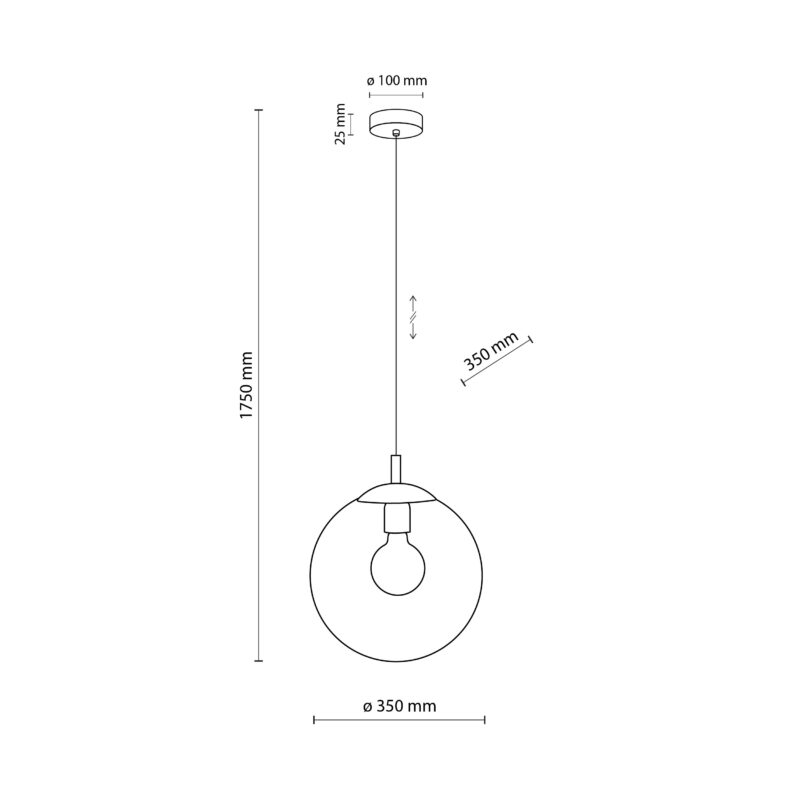 Lampa Wisząca TK Lighting Esme Transparent 350 x1 - obrazek 9