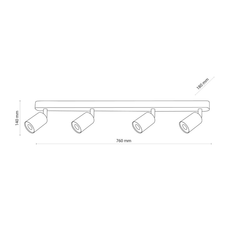 Spot TK Lighting Top Wood Black x4 - obrazek 6