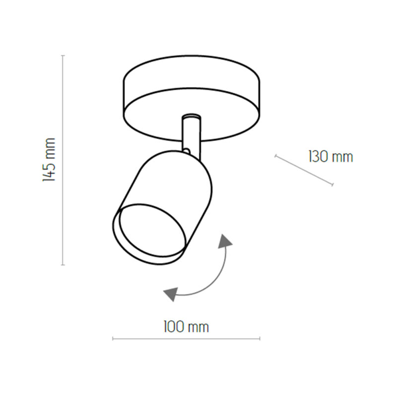 Lampa Sufitowa TK Lighting Top Black/gold x1 - obrazek 3
