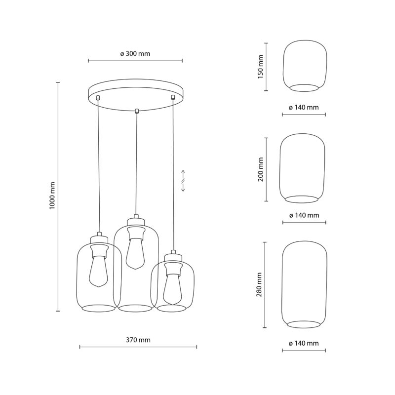 Lampa Wisząca TK Lighting Marco Green Koło x3 - obrazek 10