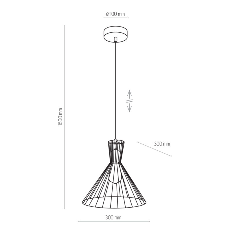 Lampa Wisząca TK Lighting Sahara 300 x1 - obrazek 3