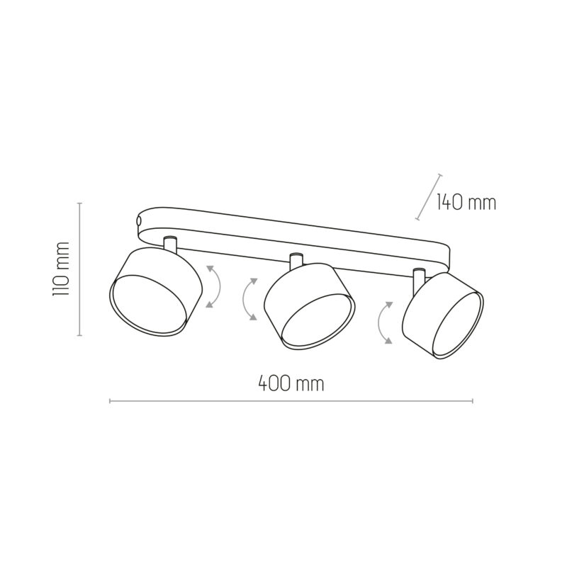 Lampa Sufitowa TK Lighting Clark White x3 - obrazek 4