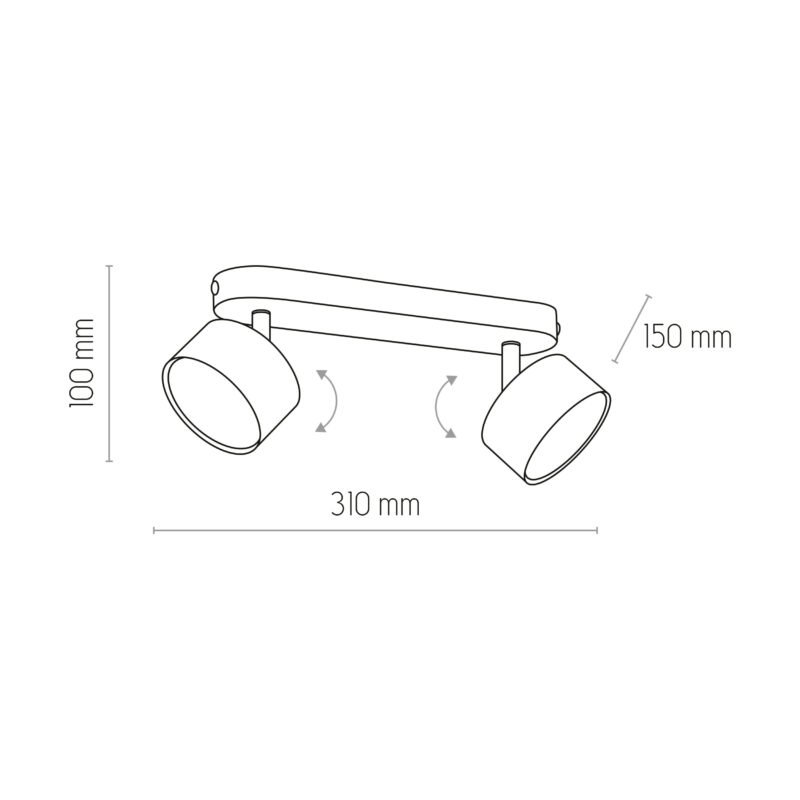 Lampa Sufitowa TK Lighting Clark Black x2 - obrazek 4