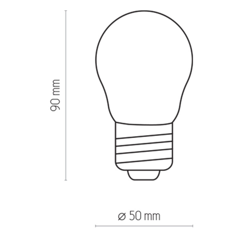 Żarówka TK Lighting E27 P 45 2W Mleczna Girlanda - obrazek 3