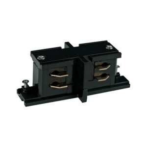 System szynowy TK Lighting Tracer 3-fazowy Black Łącznik Prosty