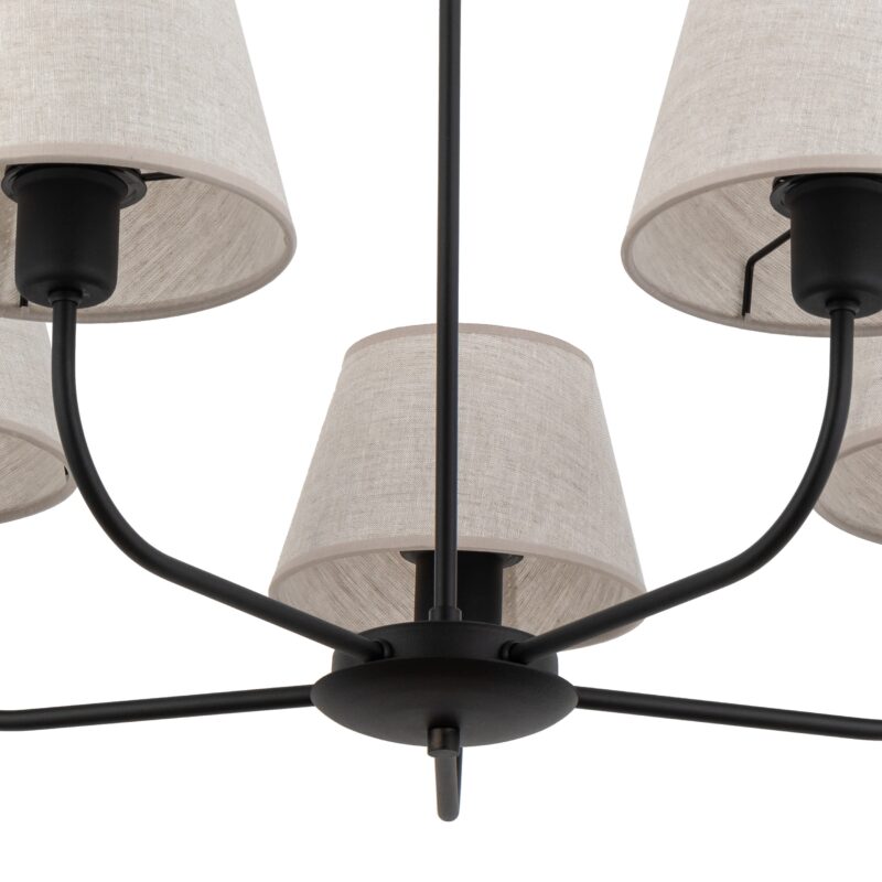 Lampa Wisząca TK Lighting Chicago Linen x5 - obrazek 3