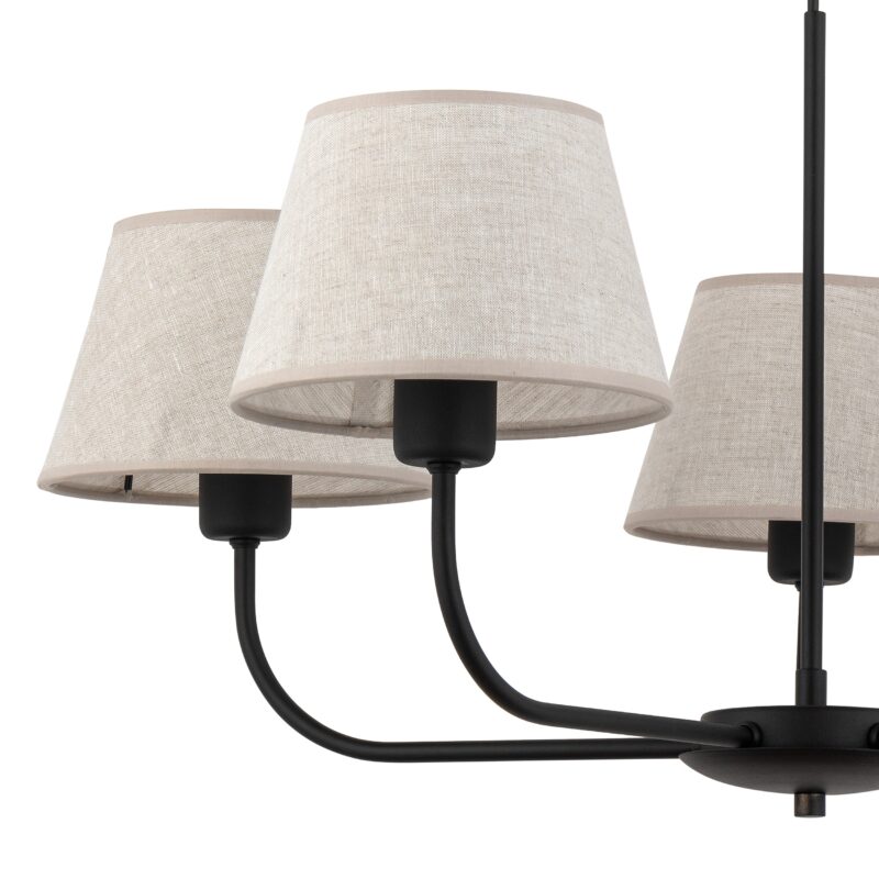 Lampa Wisząca TK Lighting Chicago Linen x5 - obrazek 6