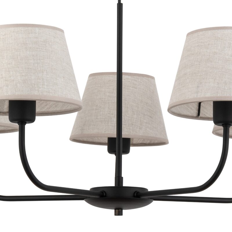 Lampa Wisząca TK Lighting Chicago Linen x5 - obrazek 8